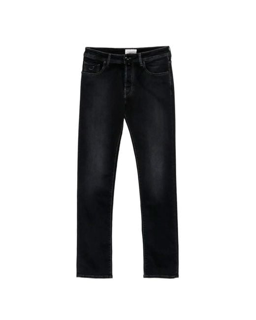 Jacob Cohen Black 'Bard' Slim Fit 5-Pocket Pants for men