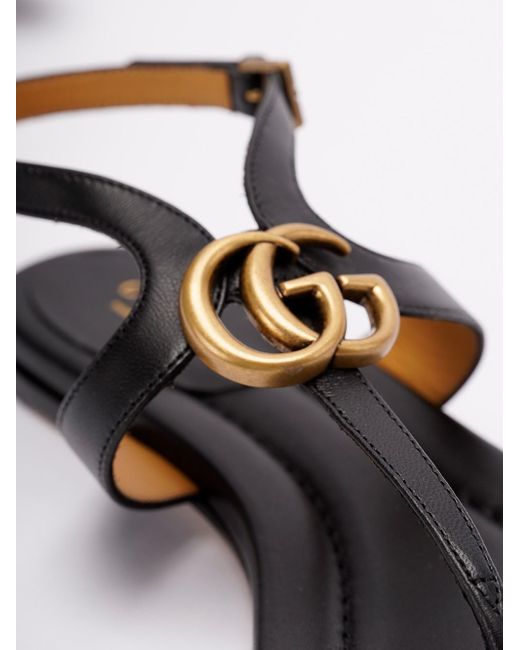 Gucci Leather Thong Sandals in White Lyst