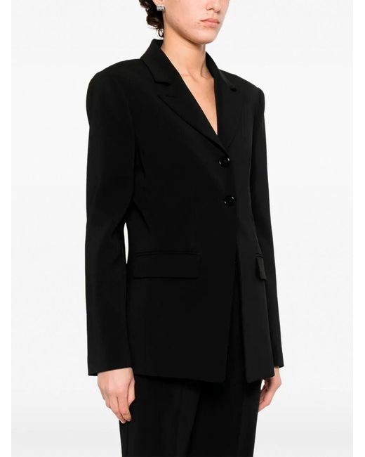 Patrizia Pepe Black Notched-Lapels Blazer