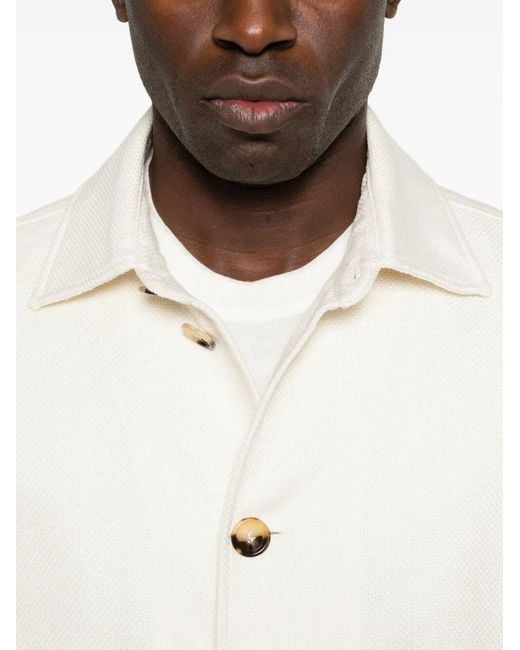Brunello Cucinelli White Shirt Jacket for men