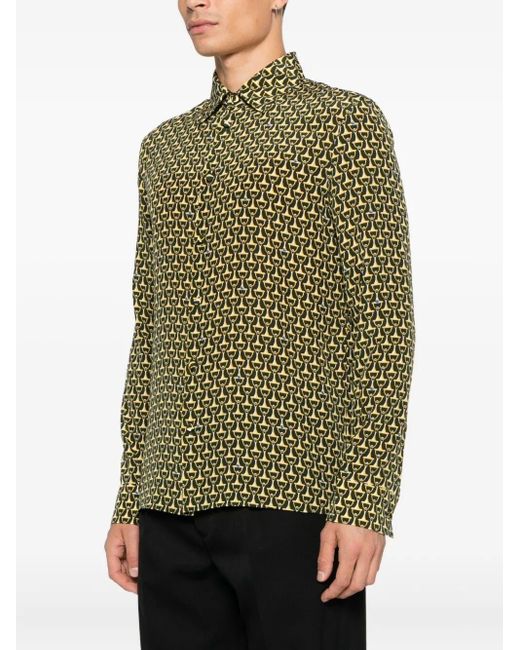 Gucci Green Classic Skinny 'Horsebit' Shirt for men