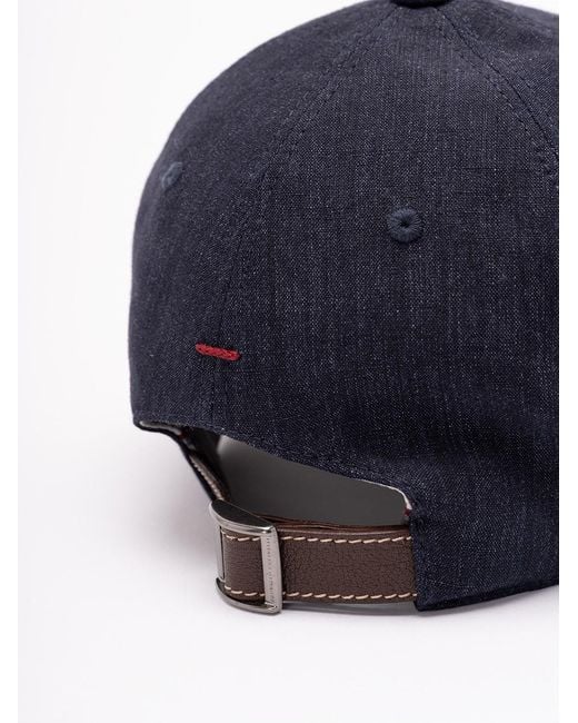 Brunello Cucinelli Blue Baseball Cap for men