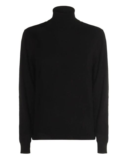 Malo Black Long Sleeve Crew-Neck Sweater