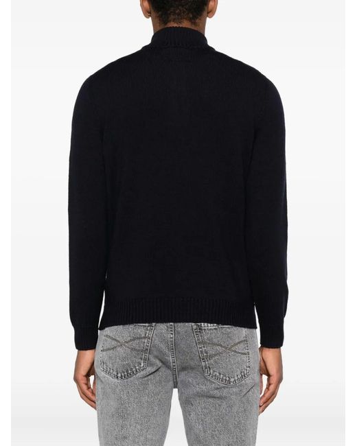 Drumohr Black Turtle Neck Sweater for men