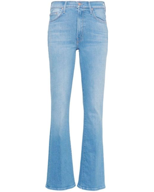 Mother Blue The Outsider Sneak Mid-rise Flared Jeans