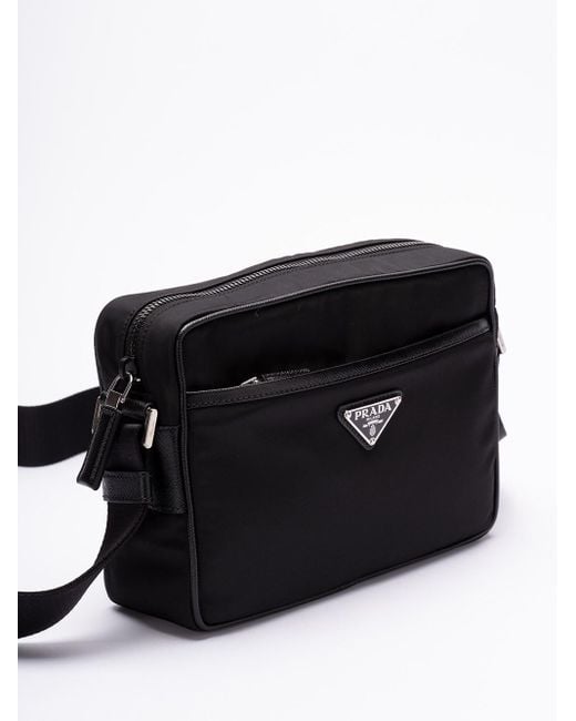`Re-Nylon` And Saffiano Leather Shoulder Bag di Prada in Black da Uomo