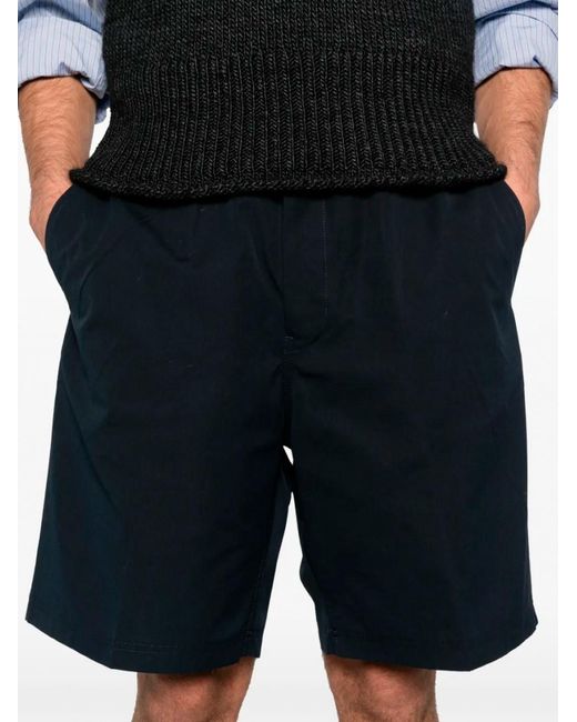 Prada Blue Cotton Bermudas for men