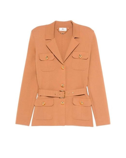 Elisabetta Franchi Orange Tricot Sweater
