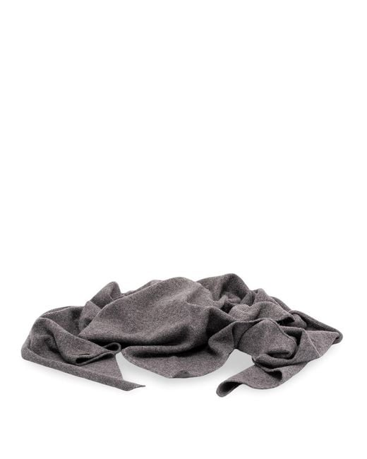 Brunello Cucinelli Gray Cashmere Scarf