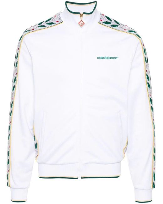 Casablancabrand White `Laurel` Full-Zip Track Jacket for men