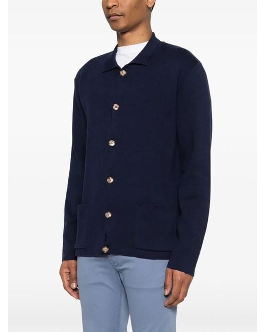 Barba Napoli Blue Cardigan for men
