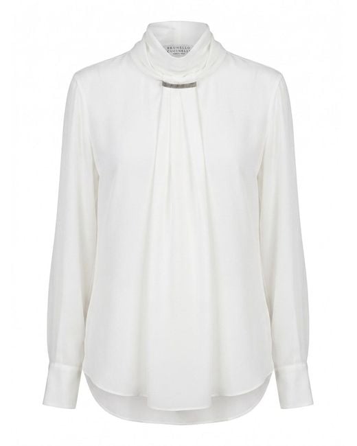 Brunello Cucinelli White Blouse