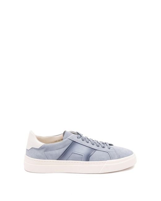 Santoni White 'Dbs Sf1' Sneakers for men