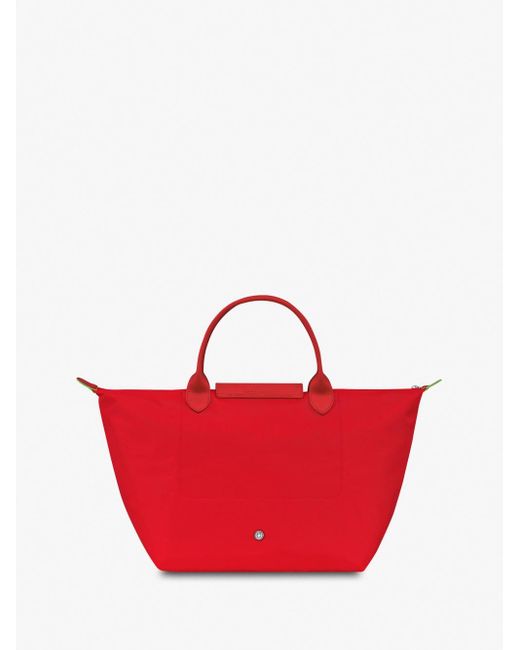 `Le Pliage Green` Medium Handbag di Longchamp in Red