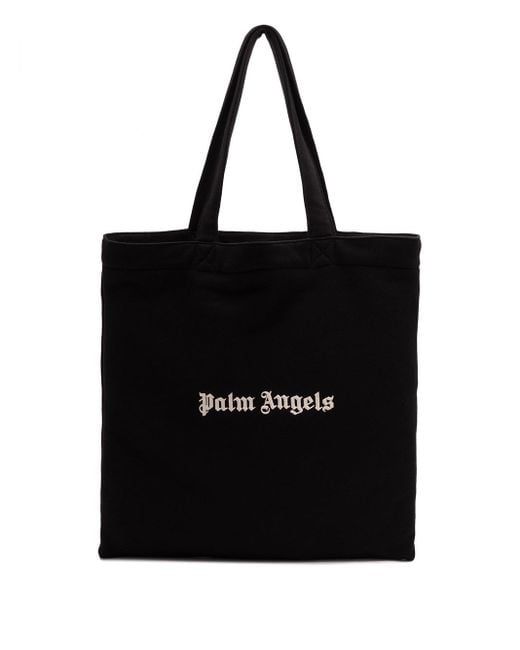 Palm Angels Black 'Classic Logo' Tote Bag for men