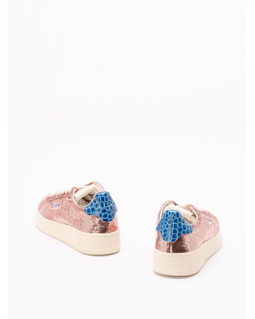 Autry Pink 'Dallas Low' Sneakers