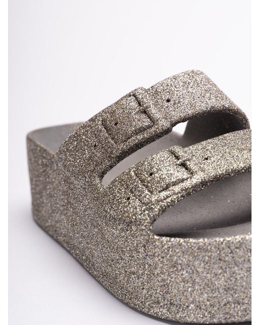CACATOES Gray Candy Scented And Sparkly Platform Sandals