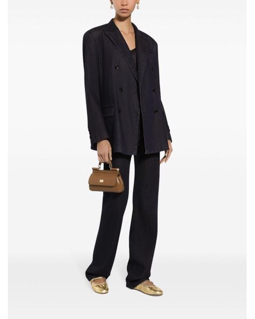 Dolce & Gabbana Black Double-Breasted Peak-Lapel Jacket
