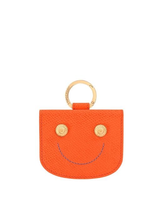 Longchamp Orange 'Les Champions Epure' Card Holder