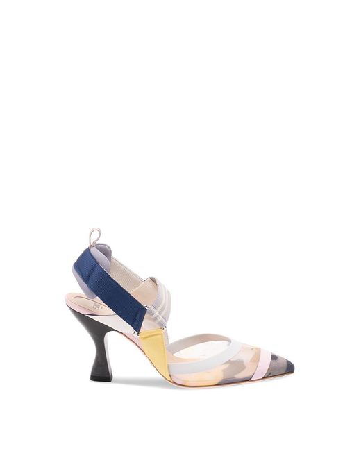 Fendi Blue 'Colibr㬠Slingbacks