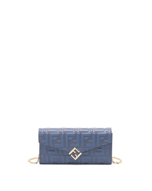 Fendi Blue Continental Wallet On Chain