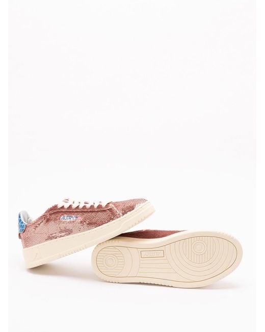 Autry Pink 'Dallas Low' Sneakers