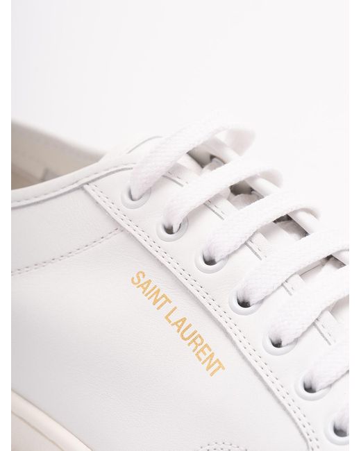 Saint Laurent White 'Gym' Sneakers for men