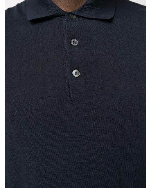 Drumohr Blue Logo Polo for men