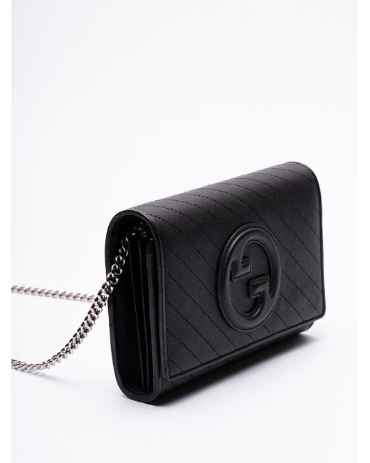 Gucci White ` Blondie` Wallet With Chain