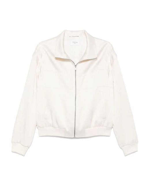Saint Laurent White Zip Sweatshirt for men