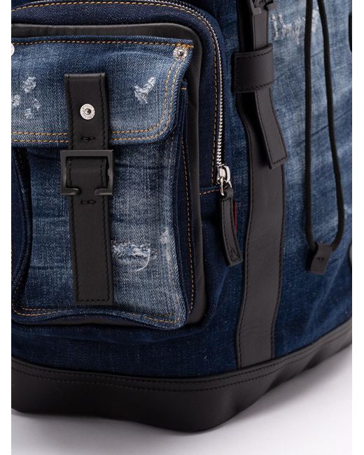 DSquared² Blue Backpack for men