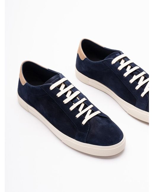 Brunello Cucinelli Blue Suede Sneakers for men