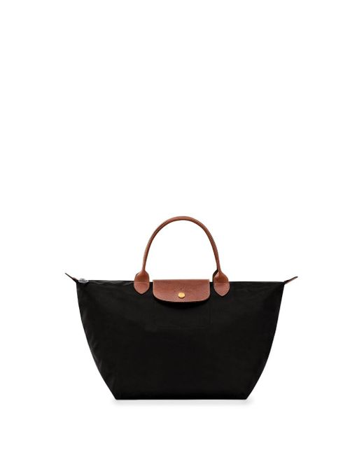 Borsa Media Con Manico Superiore `Le Pliage Original' di Longchamp in Nero  | Lyst