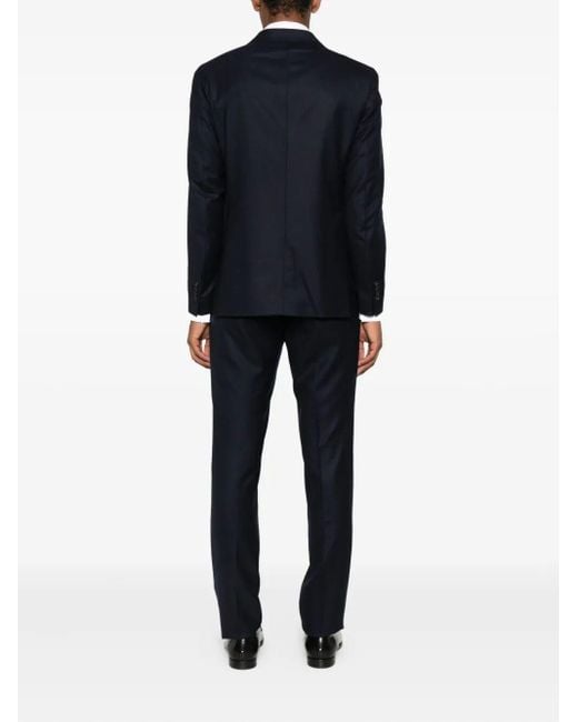 Tagliatore Black Single-Breasted Virgin Wool Blazer for men