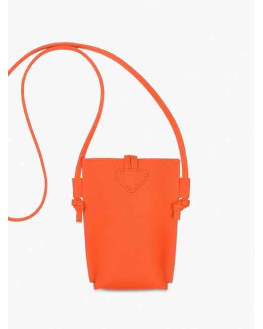 Longchamp Orange `Roseau` Phone Case