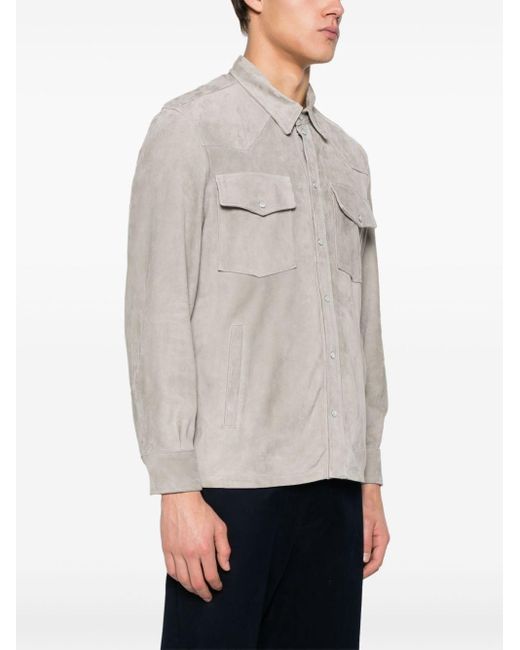 Dondup Natural Leather Shirt Jacket for men
