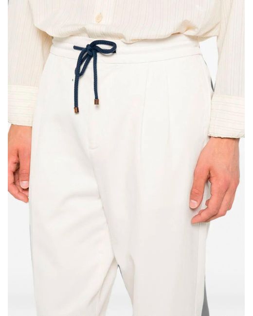 Brunello Cucinelli White Pants for men