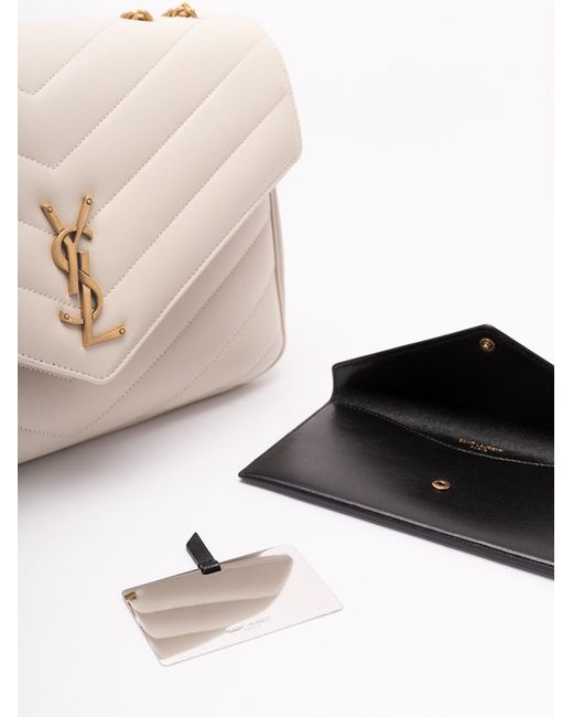 Saint Laurent Natural 'Loulou' Large Messenger Bag