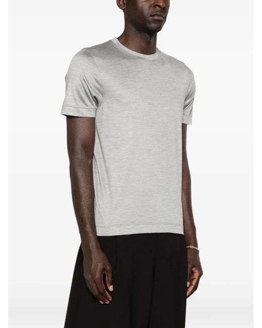 Barba Napoli White Crew-Neck T-Shirt for men