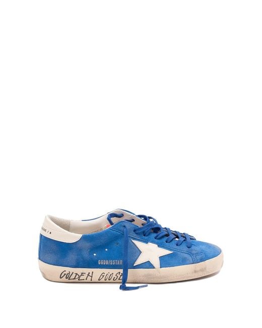Golden Goose Deluxe Brand Blue 'Super-Star' Sneakers for men