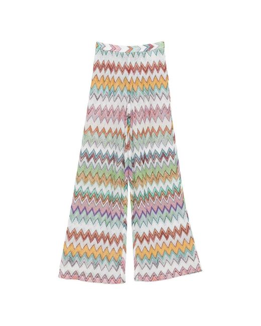 Missoni White Zigzag Pants