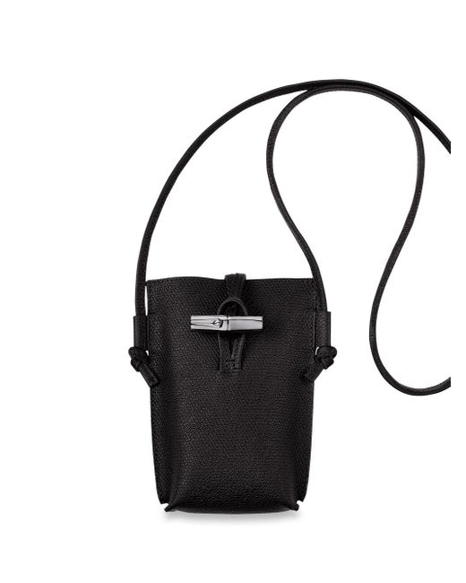Longchamp Black `Roseau` Phone Case