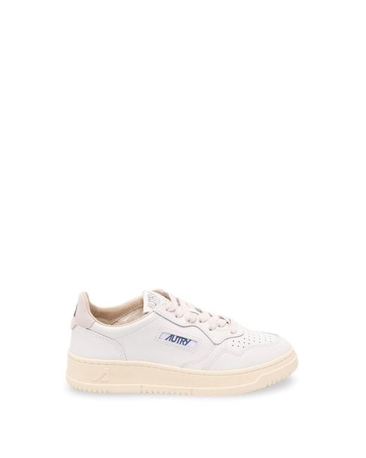 Autry White 'Medalist' Low Sneakers