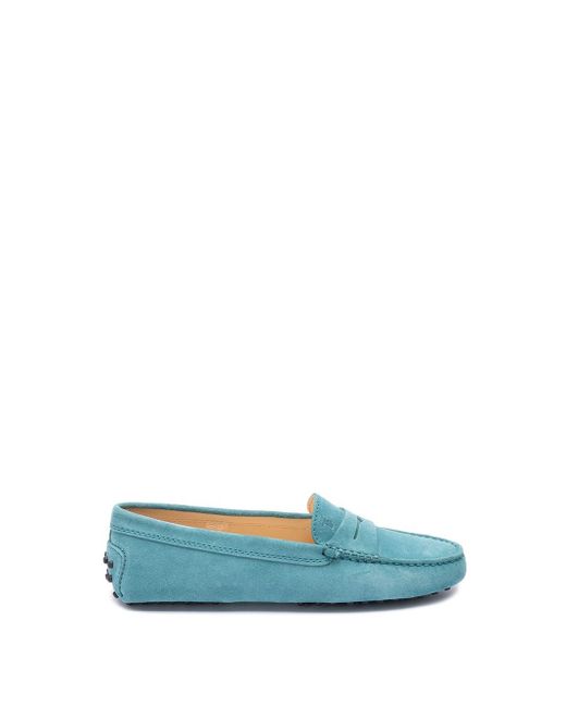 Tod's Blue `Gommino Driving` Loafers