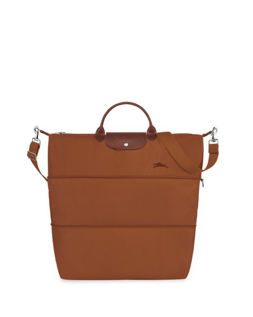 Longchamp Brown `Le Pliage` Small Extensible Travel Bag
