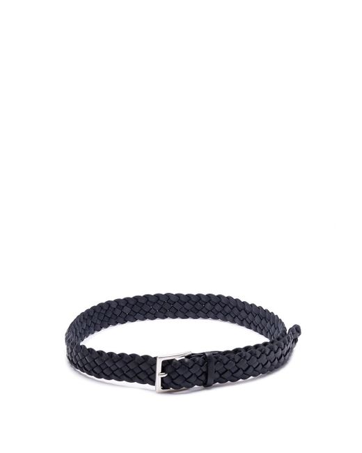 Orciani Blue `Chevrette` Braided Belt for men