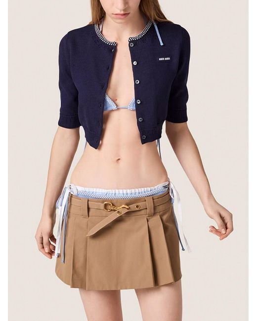 Miu Miu Blue Mini Cardigan