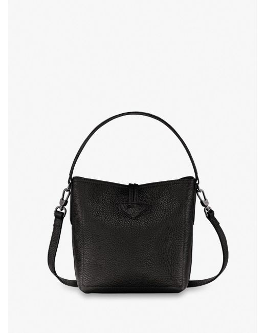 Longchamp `roseau Essential` Small Bucket Bag in Black | Lyst