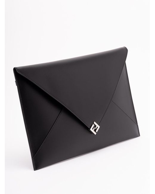 Fendi Black Flat Pouch for men