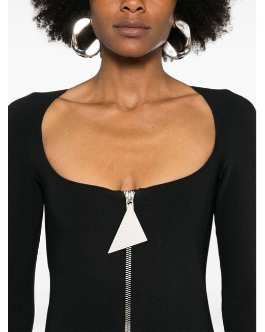 The Attico Black Fitted Mini Dress